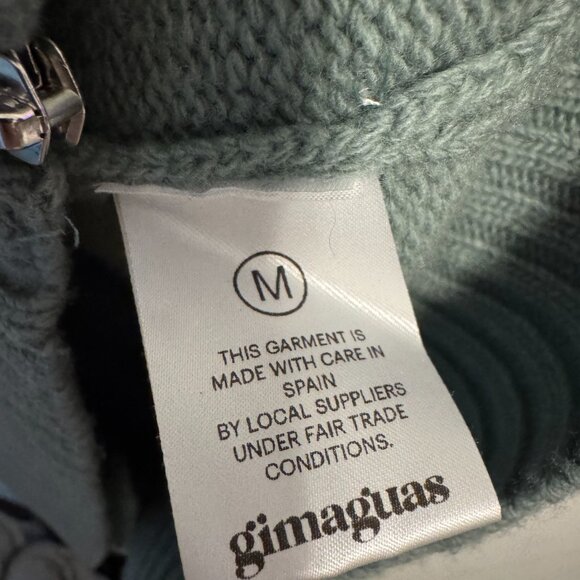 Gimaguas Runner Jumper/Cardigan Sweater Size Medium, Teal/Light Blue - Picture 3 of 5
